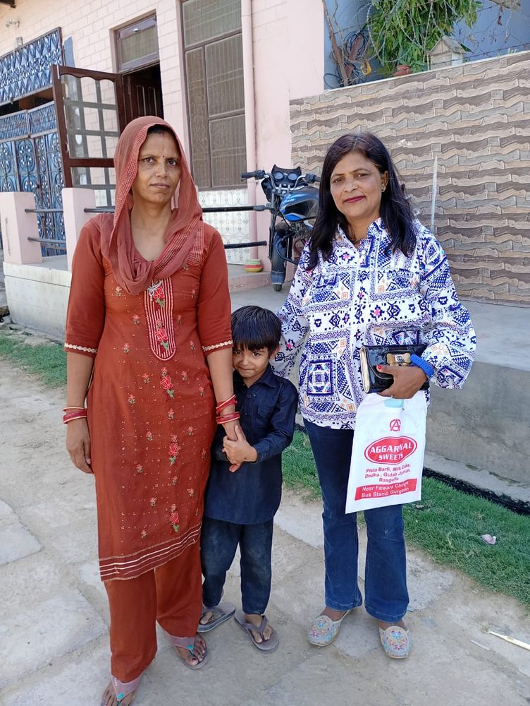 Vaidikam Foundation coordinator supporting a family